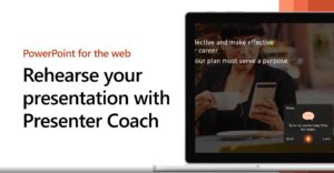 Screenshot of a video that explains how to use PowerPoint Presenter Coach