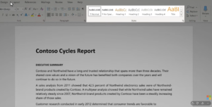 Screenshot of video about using headings and auto-creating a table of contents.